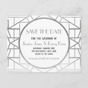 Save The Date économies de Gatsby d'art déco des années 1920