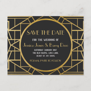 Save The Date économies de Gatsby d'art déco des années 1920