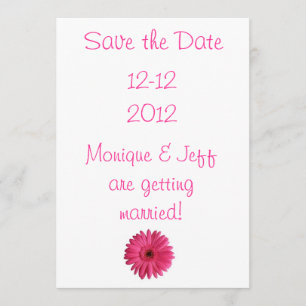Save The Date Économies de marguerite de Gerbera la date