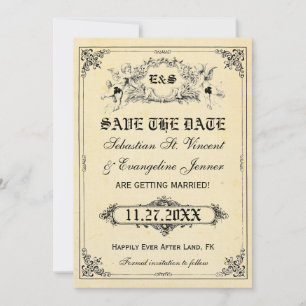 Save The Date Économies de mariage de livre de contes de conte