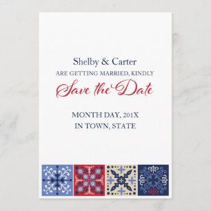 Save The Date Économies de mariage de tuile de Talavera de