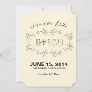 Save The Date économies de remous de griffonnage la date