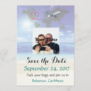 Save The Date Économies des Caraïbes de mariage de destination