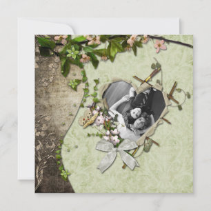 Save The Date Économies vintages de coupe-circuit de coeur de