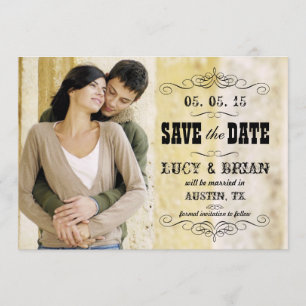 SAVE THE DATE ÉCONOMIES VINTAGES DE PHOTO LA DATE