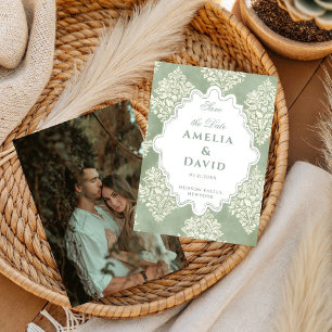 Save The Date Économisez la date de mariage à rayures d'aquarell