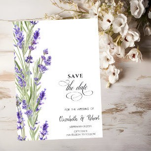 Save The Date Économisez la date Lavande Verdure