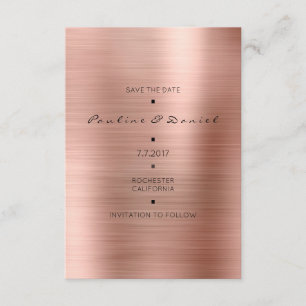 Save The Date Économisez La Date Rose Rose Gold Cooper