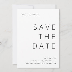 Save The Date Economisez notre date élégant minimalisme