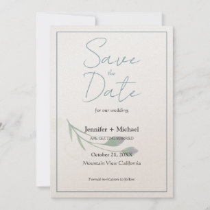 Save The Date Écriture calligraphique minimaliste de mariage