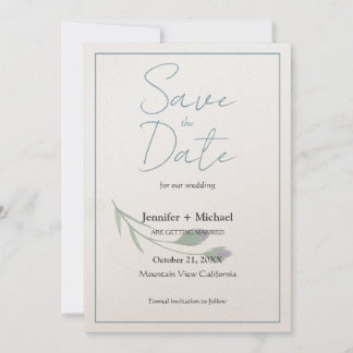Save The Date Écriture calligraphique minimaliste de mariage