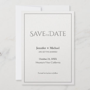 Save The Date Écriture calligraphique minimaliste de mariage
