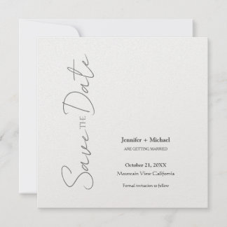 Save The Date Écriture calligraphique minimaliste pour mariage