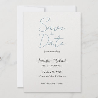 Save The Date Écriture calligraphique minimaliste pour mariage