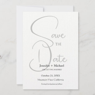 Save The Date Écriture de calligraphie minimaliste pour mariage