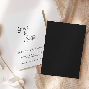 Save The Date Écriture Élégante Minimaliste   Mariage