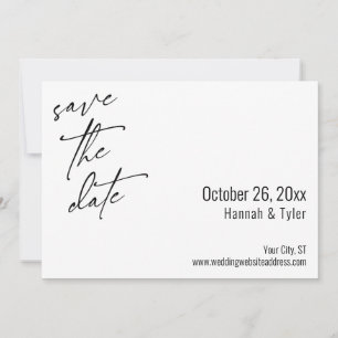 Save The Date Écriture manuscrite simple et élégante Typographie