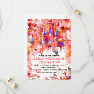 Save The Date Editable Four ever une princesse 4e anniversaire I