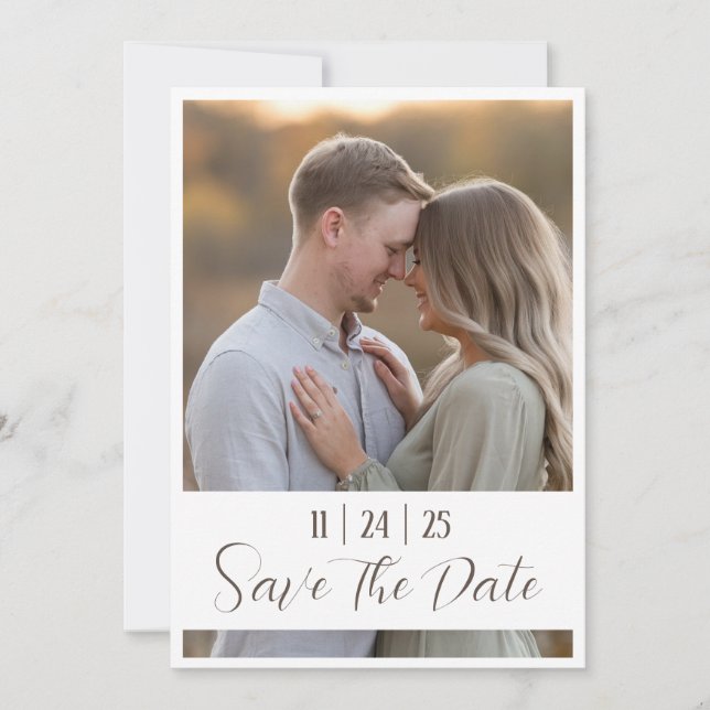 Save The Date Editable Modern Bold Enregistrer la date avec une  (Devant)