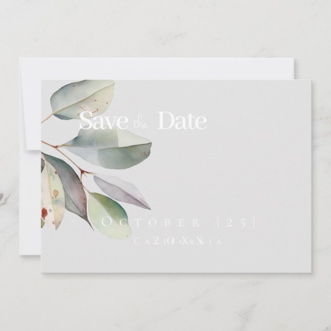 Save The Date Eeucalyptus botanique quitterAppartement Enregistr (Devant)
