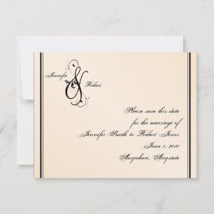 Save The Date Eggshell Elegance Wedding Enregistrer la date