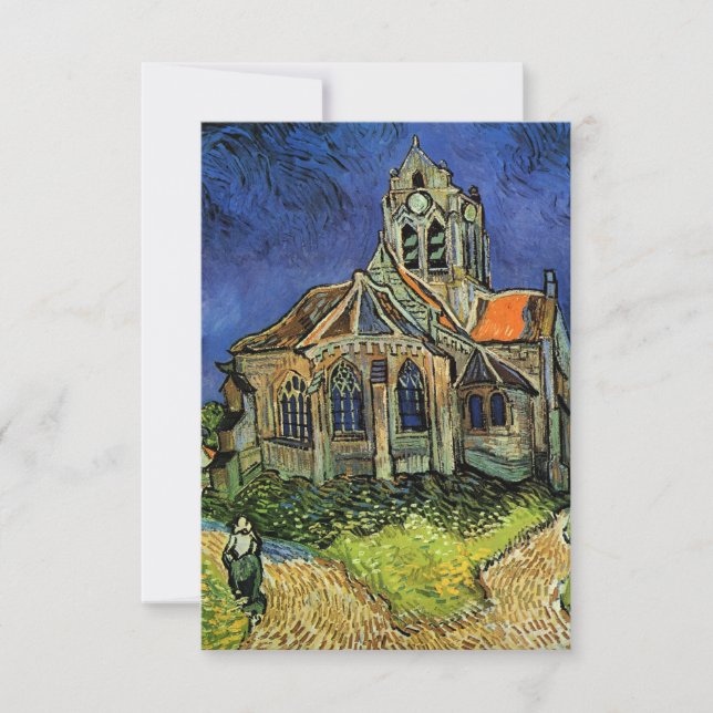 Save The Date Eglise d'Auvers par Vincent van Gogh Mariage (Devant)