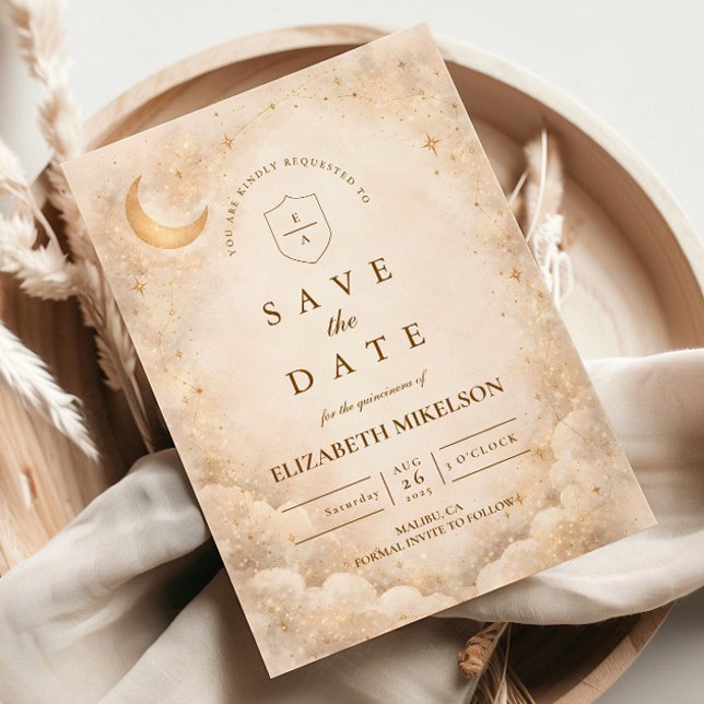 Save The Date Élégance au Clair de Lune Quinceañera (Créateur téléchargé)