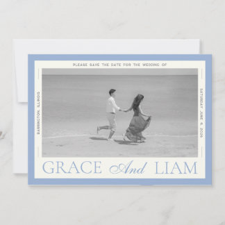 Save The Date Elégance de la frontière moderne Photo Enregistrer