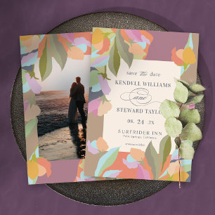 Save The Date Élégance Florale Bohème Chaleureuse et Colorée pou