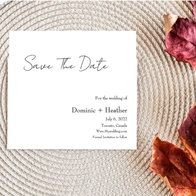 Save The Date Élégance minimaliste CHIC (Créateur téléchargé)
