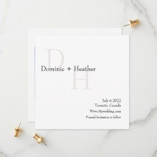 Save The Date Élégance Minimaliste CLASSIQUE Avec Photo