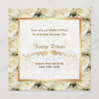 Save The Date Elégance Rose blanche - Douche