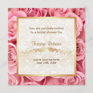 Save The Date Élégance rose - Douche