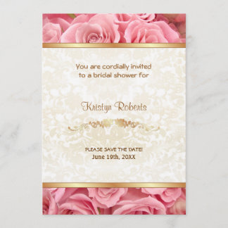 Save The Date Élégance rose - Douche