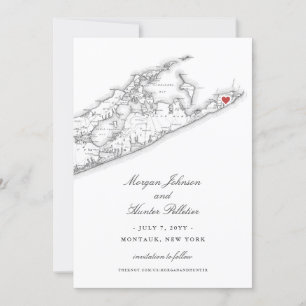 Save The Date Élégant 360 Est à Montauk Downs Mariage