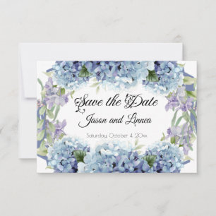 Save The Date Élégant Aquarelle de Fleurs de Ne Pas Oublier