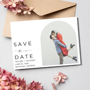 Save The Date Elégant Arc Photo Mariage moderne