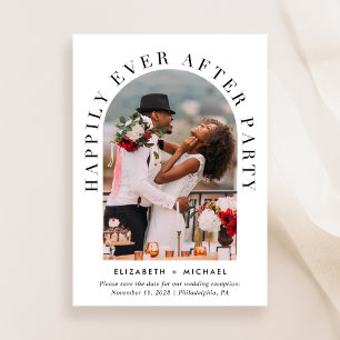 Save The Date Elégant Arc Photo QR Code Mariage Réception