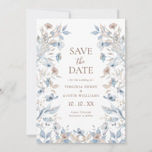 Save The Date Élégant Boho Floral