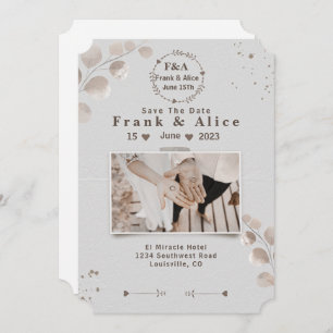 Save The Date Elegant Boho Modern Enregistrer la date