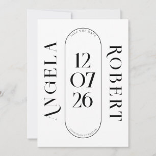 Save The Date Elegant Chic Mariage Date