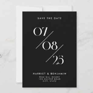 Save The Date Elegant Chic Mariage Date Non Photo Enregistrer la