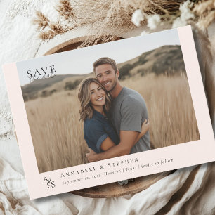 Save The Date Élégant, Classique, Monogramme, Mariage 1 Photo