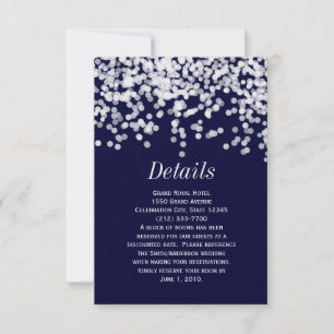 Save The Date Elégant Confetti N'importe quelle couleur Marine B