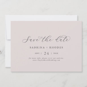 Save The Date Elégant coordonnées florales blanches Blush Mauv