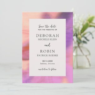 Save The Date Elégant Désert Vibrant Sunset Mariage moderne