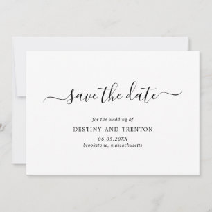 Save The Date Élégant écriture simple mariage moderne