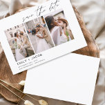 Save The Date Élégant Enregistrer la date 3 photo minimaliste<br><div class="desc">Paysage moderne et élégant Horizontal Trois (3) Photo Enregistrer la date Mariage avec typographie manuscrite. L'aimant d'invitation de date inclut la typographie de script et le design chic et simple auquel vous pouvez ajouter votre photo de fiançailles customisée à.</div>