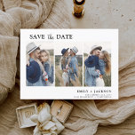 Save The Date Élégant Enregistrer la date 3 Photo simple<br><div class="desc">Paysage moderne et élégant Horizontal Trois (3) Photo Enregistrer la date Magnet Mariage avec typographie manuscrite. L'aimant d'invitation de date inclut la typographie de script et le design chic et simple auquel vous pouvez ajouter votre photo de fiançailles customisée à.</div>