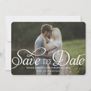 Save The Date Élégant Enregistrer la date   Photocarte